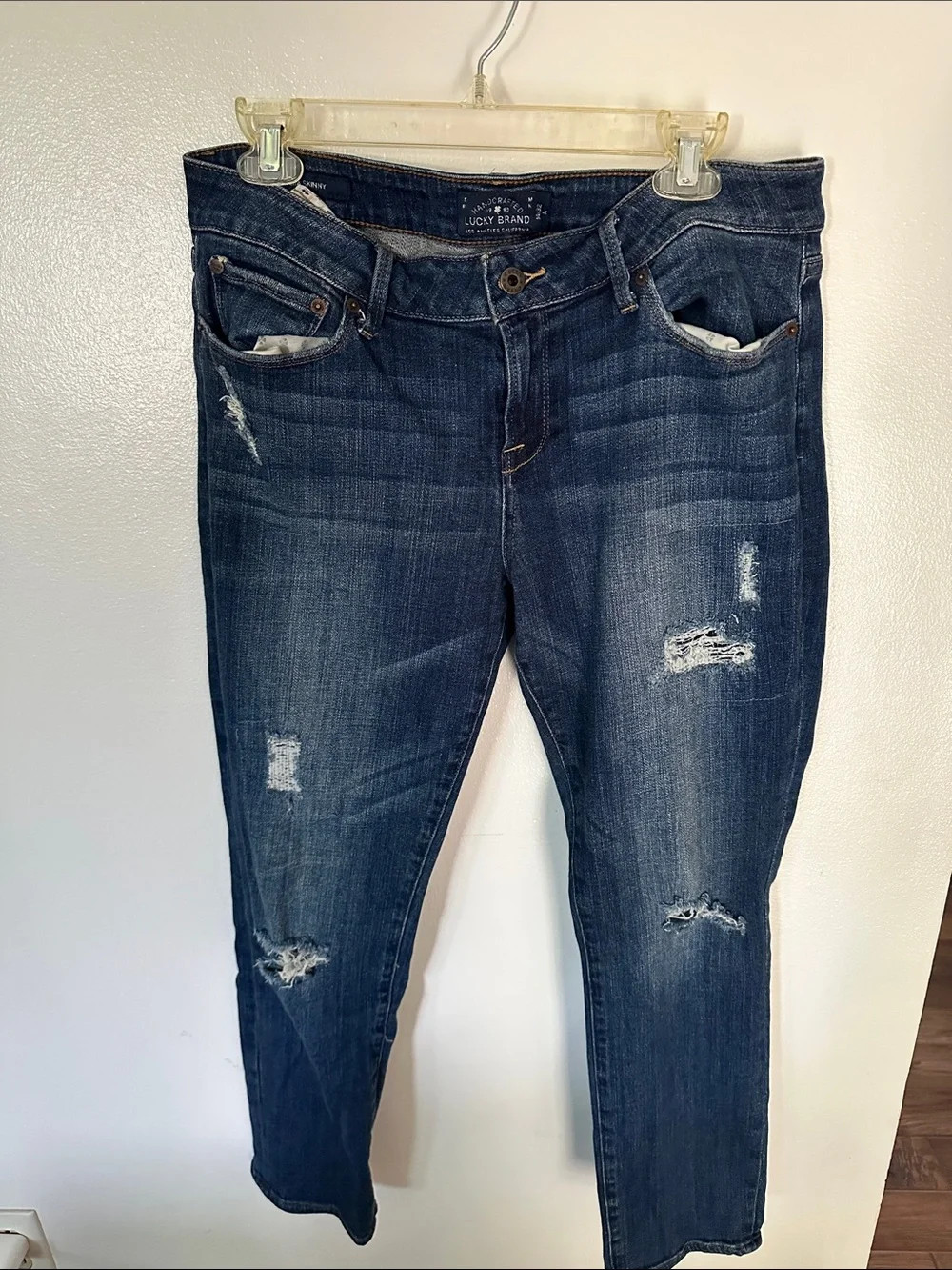 Lucky Brand Lolita Women’s Dark Blue Distressed Skinny Jeans